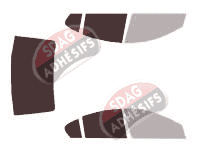 Gabarit vitrage - kit 3/4 arrière - Holden Cruze Berline 4 portes (2008 - 2016)