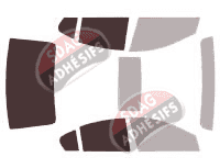 Gabarit vitrage - kit 3/4 arrière - Chevrolet Cruze (1) Berline 4 portes (2008 - 2011)