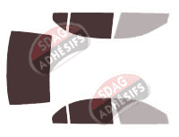 Gabarit vitrage - kit 3/4 arrière - Chevrolet Epica (2) Berline 4 portes (2006 - 2013)