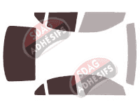 Gabarit vitrage - kit 3/4 arrière - Holden Epica Berline 4 portes (2013 - 2016) Gabarit vitrage - kit 3/4 arrière - Holden Epica Berline 4 portes (2013 - 2016)