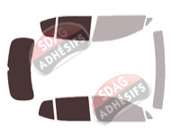 Gabarit vitrage - kit 3/4 arrière - Chevrolet Equinox (4) EV 5 portes (depuis 2024)