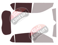 Gabarit vitrage - kit 3/4 arrière - Chevrolet Groove (1) 5 portes (depuis 2022)