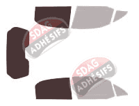 Gabarit vitrage - kit 3/4 arrière - Chevrolet Matiz 5 portes (2005 - 2010)