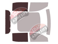 Gabarit vitrage - kit 3/4 arrière - Gmc Sierra (5) EV Pick-up 4 portes (depuis 2023)