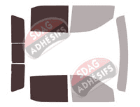 Gabarit vitrage - kit 3/4 arrière - Chevrolet Silverado (4) Crew Cab Pick-up 4 portes (depuis 2018) Gabarit vitrage - kit 3/4 arrière - Chevrolet Silverado (4) Crew Cab Pick-up 4 portes (depuis 2018)