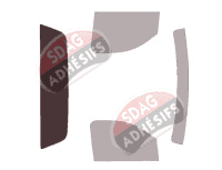 Gabarit vitrage - kit 3/4 arrière - Chevrolet Silverado (3) Simple Cab 2 portes (2013 - 2018)