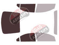 Gabarit vitrage - kit 3/4 arrière - Chevrolet Sonic Berline 4 portes (2011 - 2020)
