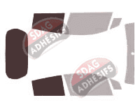 Gabarit vitrage - kit 3/4 arrière - Daewoo Matiz Creative 5 portes (2009 - 2015)
