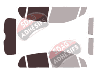 Gabarit vitrage - kit 3/4 arrière - Chevrolet Trax 5 portes (2013 - 2023) Gabarit vitrage - kit 3/4 arrière - Chevrolet Trax 5 portes (2013 - 2023)