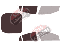 Gabarit vitrage - kit 3/4 arrière - Opel Ampera (2) 5 portes (2016 - 2023)