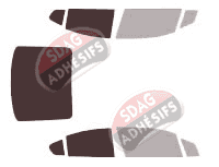 Gabarit vitrage - kit 3/4 arrière - Chevrolet Volt (1) 5 portes (2011 - 2016)
