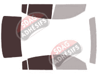 Gabarit vitrage - kit 3/4 arrière - Chrysler 200 (1) Berline 4 portes (2007 - 2014)