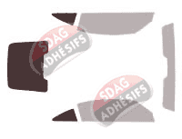 Gabarit vitrage - kit 3/4 arrière - Chrysler Crossfire Coupe 2 portes (2003 - 2009)