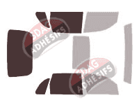 Gabarit vitrage - kit 3/4 arrière - Chrysler PT Cruiser 5 portes (2000 - 2009)