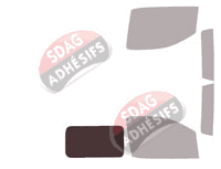 Gabarit vitrage - kit 3/4 arrière - Toyota ProAce (2) Compact Utilitaire 4/5 portes (depuis 2016)