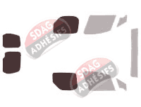 Gabarit vitrage - kit 3/4 arrière - Peugeot Partner (2) Utilitaire 5 portes (2008 - 2018) Gabarit vitrage - kit 3/4 arrière - Peugeot Partner (2) Utilitaire 5 portes (2008 - 2018)