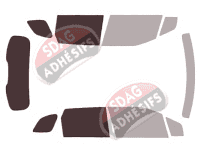 Gabarit vitrage - kit 3/4 arrière - Citroën C3 (3) Aircross 5 portes (2017 - 2024) Gabarit vitrage - kit 3/4 arrière - Citroën C3 (3) Aircross 5 portes (2017 - 2024)