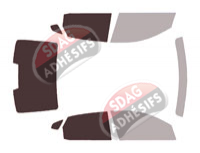 Gabarit vitrage - kit 3/4 arrière - Citroën C4 (1) Berline 4 portes (depuis 2020) Gabarit vitrage - kit 3/4 arrière - Citroën C4 (1) Berline 4 portes (depuis 2020)