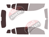 Gabarit vitrage - kit 3/4 arrière - Citroën C5 Air Cross (1) 5 portes (depuis 2018)
