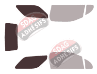 Gabarit vitrage - kit 3/4 arrière - Ds DS3 (1) Cabriolet 2 portes (2013 - 2019) Gabarit vitrage - kit 3/4 arrière - Ds DS3 (1) Cabriolet 2 portes (2013 - 2019)