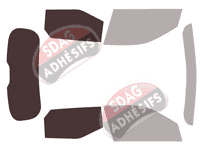 Gabarit vitrage - kit 3/4 arrière - Ds DS3 (2) Crossback 5 portes (depuis 2019) Gabarit vitrage - kit 3/4 arrière - Ds DS3 (2) Crossback 5 portes (depuis 2019)