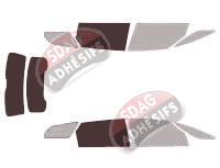 Gabarit vitrage - kit 3/4 arrière - Ds DS5 5 portes (2011 - 2018) Gabarit vitrage - kit 3/4 arrière - Ds DS5 5 portes (2011 - 2018)