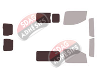 Gabarit vitrage - kit 3/4 arrière - Opel Vivaro (C) Standard / Long Utilitaire 5/6 portes (depuis 2019) Gabarit vitrage - kit 3/4 arrière - Opel Vivaro (C) Standard / Long Utilitaire 5/6 portes (depuis 2019)