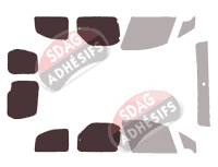 Gabarit vitrage - kit 3/4 arrière - Citroën Berlingo (2) 5 portes (2008 - 2018)
