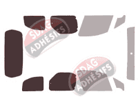 Gabarit vitrage - kit 3/4 arrière - Citroën Berlingo (2) 4 portes (2008 - 2018)