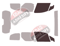 Gabarit vitrage - kit vitres avant - Citroën Berlingo (2) 4 portes (2008 - 2018)