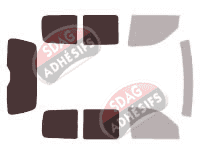 Gabarit vitrage - kit 3/4 arrière - Citroën Berlingo (1) 3 portes (1996 - 2008) Gabarit vitrage - kit 3/4 arrière - Citroën Berlingo (1) 3 portes (1996 - 2008)