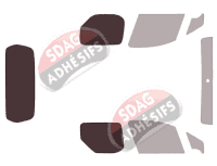 Gabarit vitrage - kit 3/4 arrière - Citroën Berlingo (2) Utilitaire 5 portes (2008 - 2018) Gabarit vitrage - kit 3/4 arrière - Citroën Berlingo (2) Utilitaire 5 portes (2008 - 2018)