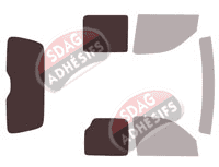 Gabarit vitrage - kit 3/4 arrière - Citroën Berlingo (1) Utilitaire 4 portes (1996 - 2008) Gabarit vitrage - kit 3/4 arrière - Citroën Berlingo (1) Utilitaire 4 portes (1996 - 2008)