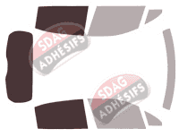 Gabarit vitrage - kit 3/4 arrière - Citroën C3 (3) 5 portes (2016 - 2024)
