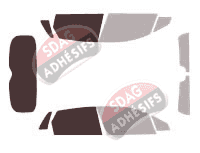 Gabarit vitrage - kit 3/4 arrière - Citroën C4 (2) 5 portes (2010 - 2018) Gabarit vitrage - kit 3/4 arrière - Citroën C4 (2) 5 portes (2010 - 2018)