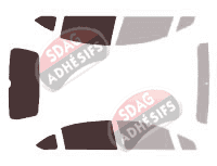 Gabarit vitrage - kit 3/4 arrière - Citroën C4 (1) 5 portes (2004 - 2011) Gabarit vitrage - kit 3/4 arrière - Citroën C4 (1) 5 portes (2004 - 2011)