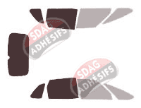 Gabarit vitrage - kit 3/4 arrière - Citroën C4 (1) Picasso 5 portes (2006 - 2013) Gabarit vitrage - kit 3/4 arrière - Citroën C4 (1) Picasso 5 portes (2006 - 2013)