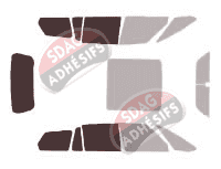 Gabarit vitrage - kit 3/4 arrière - Citroën Grand C4 (1) Picasso 5 portes (2006 - 2013) Gabarit vitrage - kit 3/4 arrière - Citroën Grand C4 (1) Picasso 5 portes (2006 - 2013)