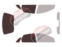 Gabarit vitrage - kit 3/4 arrière - Citroën C5 (1) (phase 2) 5 portes (2005 - 2008)