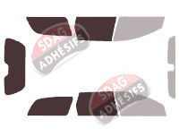 Gabarit vitrage - kit 3/4 arrière - Citroën C5 (1) Break 5 portes (2001 - 2008)
