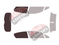 Gabarit vitrage - kit 3/4 arrière - Citroën DS4 (1) 5 portes (2011 - 2018) Gabarit vitrage - kit 3/4 arrière - Citroën DS4 (1) 5 portes (2011 - 2018)