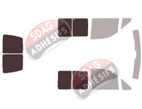 Gabarit vitrage - kit 3/4 arrière - Fiat Scudo (1) Utilitaire 5 portes (1995 - 2007)