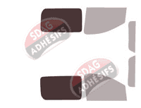 Gabarit vitrage - kit 3/4 arrière - Citroën Jumpy (2) Utilitaire 4/5/6 portes (2007 - 2017)
