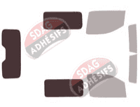 Gabarit vitrage - kit 3/4 arrière - Toyota ProAce (2) Standard / Long Utilitaire 4/5 portes (depuis 2016)