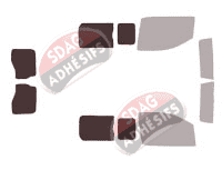 Gabarit vitrage - kit 3/4 arrière - Toyota ProAce (2) Standard / Long Utilitaire 5/6 portes (depuis 2016)