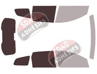 Gabarit vitrage - kit 3/4 arrière - Renault Duster (2) 5 portes (2018 - 2024)