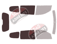 Gabarit vitrage - kit 3/4 arrière - Dacia Lodgy 5 portes (2012 - 2022)