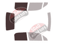Gabarit vitrage - kit 3/4 arrière - Daewoo Matiz 5 portes (1999 - 2004)
