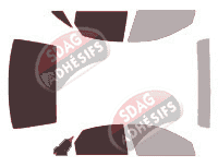Gabarit vitrage - kit 3/4 arrière - Buick Excelle (1) Berline 4 portes (2002 - 2010)