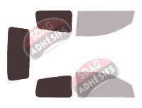 Gabarit vitrage - kit 3/4 arrière - Daihatsu Charade (2) 3 portes (2003 - 2008) Gabarit vitrage - kit 3/4 arrière - Daihatsu Charade (2) 3 portes (2003 - 2008)